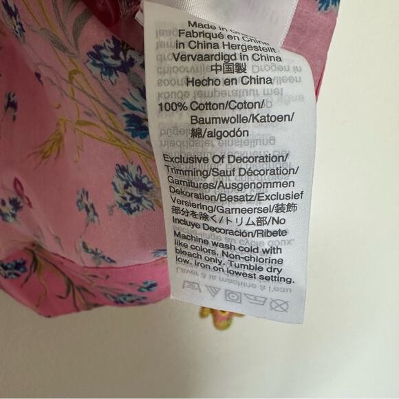 J.Crew Liberty Fabric Top Womens Small Pink Floral Cotton Poplin Feminine - Picture 3 of 4